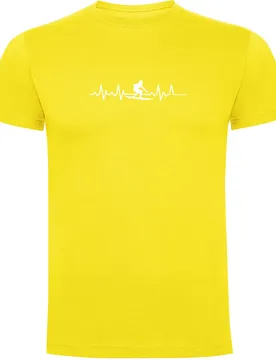 T-shirt à Manches Courtes Surf Heartbeat Yellow 2XL