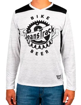 T-shirt à Manches Longues Bike&beer Enduro White S