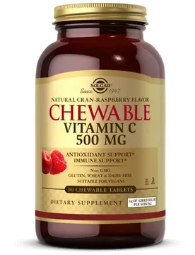 Vitamina C Adulti 500 Mg/ Mirtillo Rosso Lampone 90 Unità Brown
