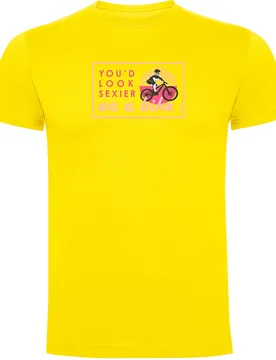 Maglietta A Maniche Corte Sexier On A Bike Yellow