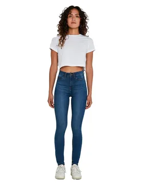 Jean Callie High Waist Skinny Vi021mb Medium Blue Denim 27