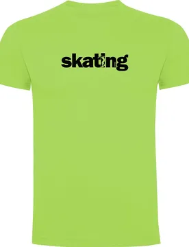 T-shirt à Manches Courtes Word Skating Light Green XL