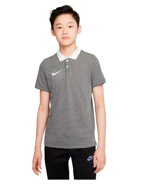 Polo à Manches Courtes Dri Fit Park Charcoal Heathr / Htr / White / White 9 Années Garçon