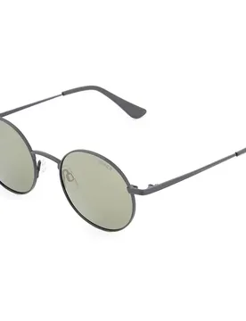 Lunettes De Soleil Cali Matte Black Metal Sintec Green Gold Mirror/CAT3 Homme