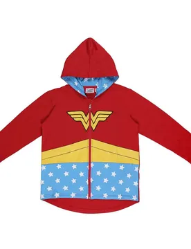 Sweat-shirt à Zip Wonder Woman Red 12 Années Garçon