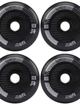 Roues De Rollers Rainfly 4 Unités Black 90 mm unisex