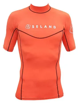 Rash Guard Manches Courtes Elastan Fina Orange XS