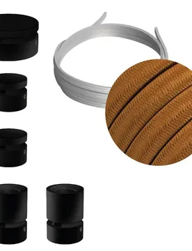 Cables Kit D´éclairage Wiggle Filé System Cm22 5 M 5 Unités Black / Brown One Size