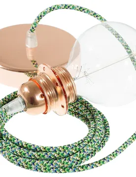 Cables Lampe Suspendue Pendel Pour Abat-jour Rx05 Pixel Diy 2 M Green / Copper One Size