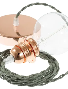 Cables Lampe Suspendue Pendel Pour Abat-jour Tc63 Diy 50 Cm Greyish Green / Copper One Size