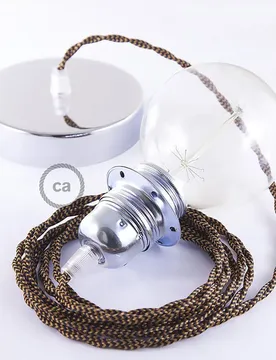 Cables Lampe Suspendue Pendel Pour Abat-jour Tz22 50 Cm Black / Whiskey / Chrome Plated One Size