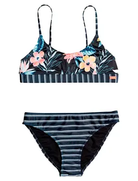Bikini Flower And Bralette Anthracite S Rg Tropical Breez 12 Années Fille