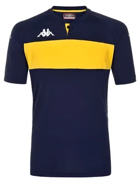 Polo à Manches Courtes Dalto Blue Marine / Yellow Chrome XL