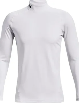 T-shirt à Manches Longues Fitted High Neck Coldgear® White M