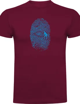 T-shirt à Manches Courtes Crossfit Fingerprint Dark Red L