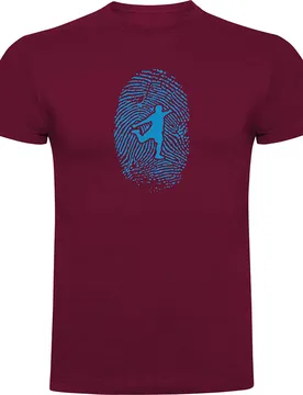 T-shirt à Manches Courtes Football Fingerprint Dark Red 2XL