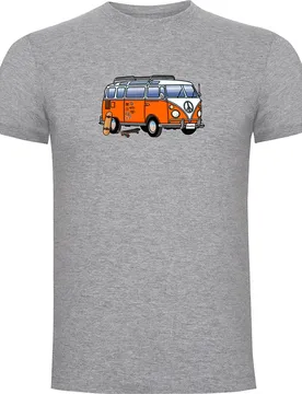 T-shirt à Manches Courtes Hippie Van Skate Heather Grey 3XL