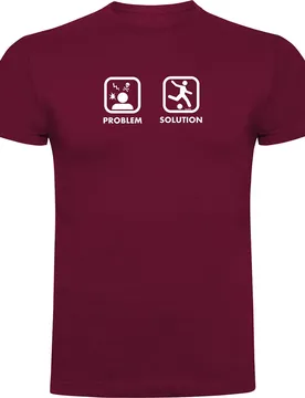 T-shirt à Manches Courtes Problem Solution Play Football Dark Red XL