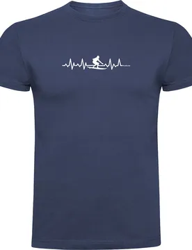 T-shirt à Manches Courtes Surf Heartbeat Denim Blue M
