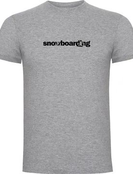 T-shirt à Manches Courtes Word Snowboarding Heather Grey S