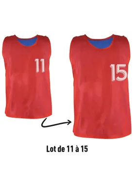 Gilet D´entraînement Réversible 063238-33749 Numbered 5 Unités Red / Blue M male