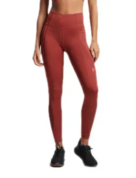 Leggings Mesh Full Length Fired Brick Brown XL