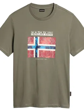 T-shirt à Manches Courtes S-guiro Green Lichen M