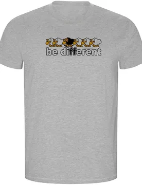 T-shirt à Manches Courtes Be Different Skate Eco Heather Grey S