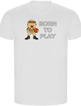 T-shirt à Manches Courtes Born To Play Basketball Eco White L