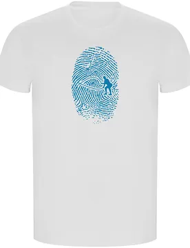 T-shirt à Manches Courtes Crossfit Fingerprint Eco White M