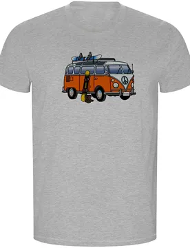 T-shirt à Manches Courtes Hippie Van Snowboard Eco Heather Grey 2XL