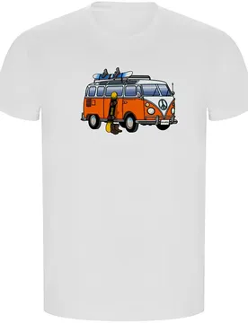 T-shirt à Manches Courtes Hippie Van Snowboard Eco White S