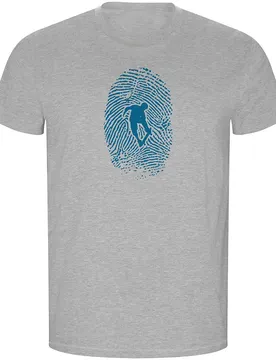 T-shirt à Manches Courtes Skateboarder Fingerprint Eco Heather Grey 3XL