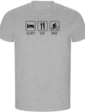 T-shirt à Manches Courtes Sleep Eat And Bike Eco