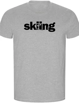T-shirt à Manches Courtes Word Skiing Eco Heather Grey S
