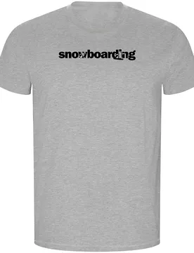 T-shirt à Manches Courtes Word Snowboarding Eco Heather Grey S