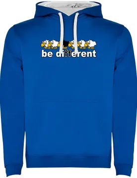 Sweat à Capuche Be Different Football Two-colour Royal Blue / White S