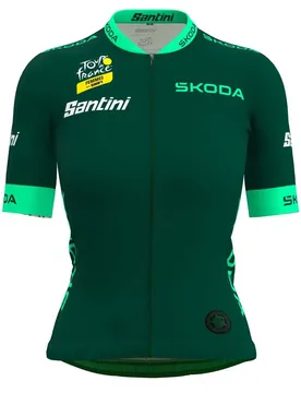 Maglia A Maniche Corte Tour De France Avec Zwift Best Sprinter Leader Green