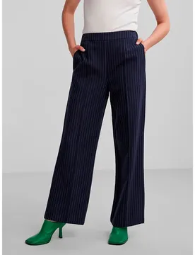 Pantaloni A Vita Alta Bossy Wide Leg Sky Captain / Aop Pinstripe M