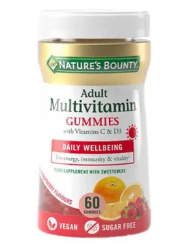 Multivitaminico Per Adulti + Vitamina C + D3 60 Gommose Sapore Neutro