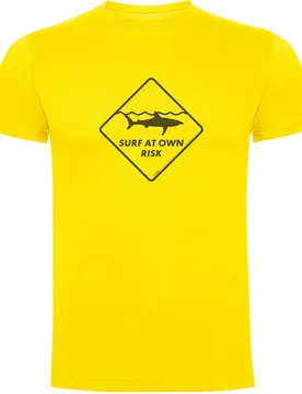 T-shirt à Manches Courtes Surf At Own Risk Lemon Yellow XL