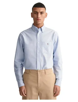 Chemise à Manches Longues Oxford Regular Fit Light Blue S