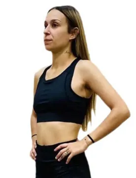 Haut De Sport Maintien Moyen Pro Training Black / Harvest Gold S