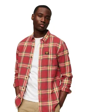 Chemise à Manches Longues Cotton Lumberjack Drayton Check Red M
