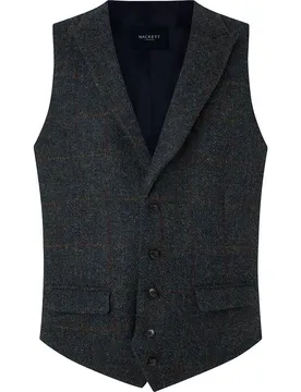 Gilet Teal Tweed Multicolor 38