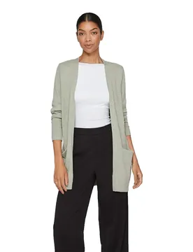 Cardigan Ril Open Oil Green / Detail Melange M