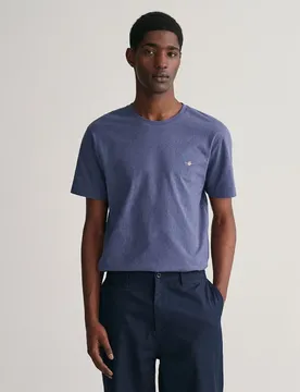 T-shirt à Manches Courtes 2003184 Regular Fit Dark Jeansblue Melange 4XL