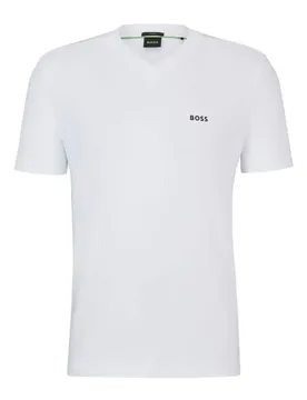 T-shirt à Manches Courtes Et Col En V V 10256064 White 3XL