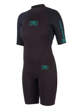Shorty à Manches Courtes Avec Fermeture éclair Au Dos Surf School Springy 2 Mm Aqua 16