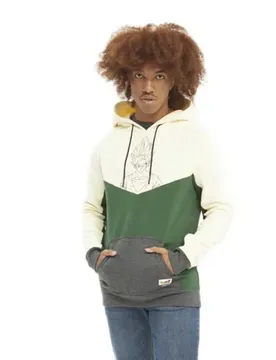 Sweat à Capuche Dragon Ball Z Goku Saiyan Off White / Green / Heather Grey M